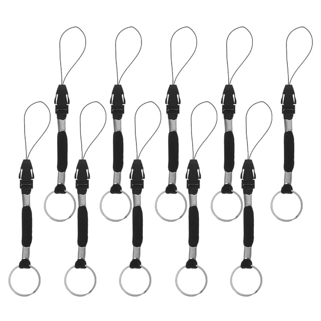 Luxshiny 10Ud Cintas Nylon Lanyards Para Smartphone Correa Negro Fácil