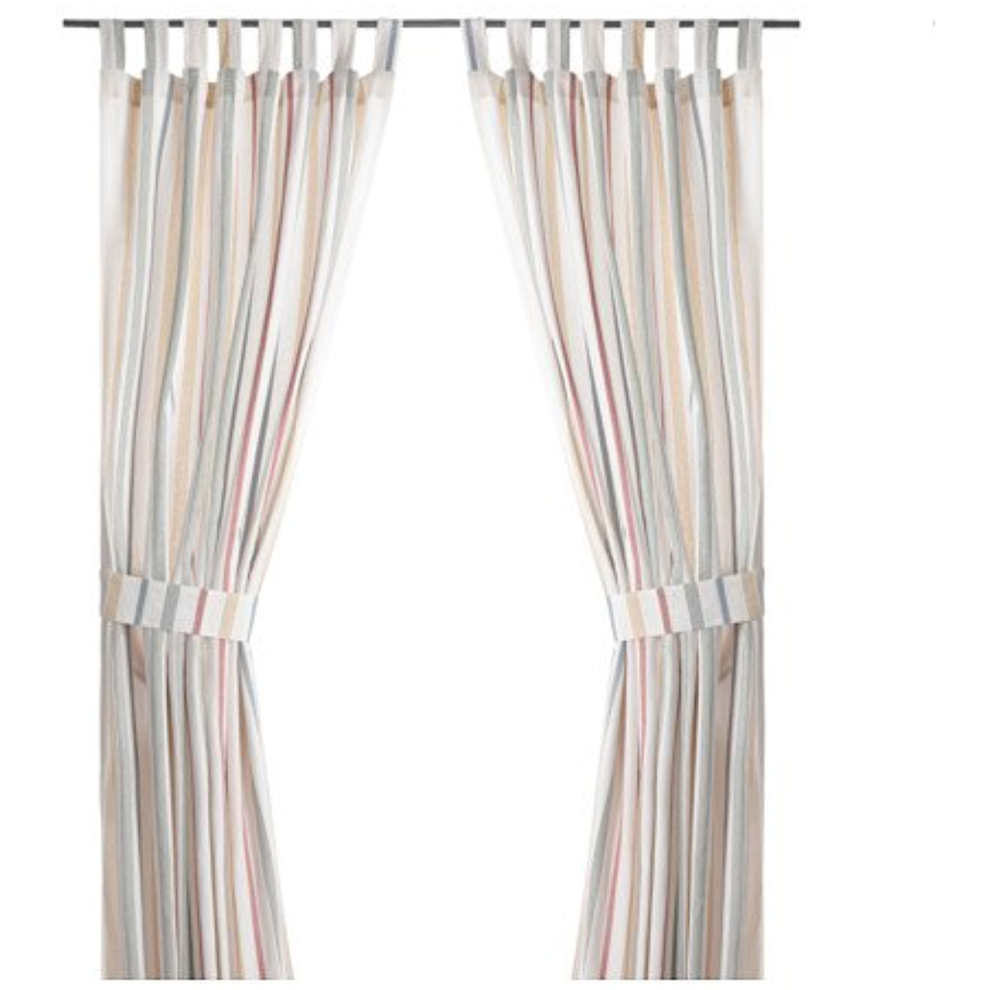 Ikea Curtains with tiebacks, 1 pair, multicolor 2214.82317.1610