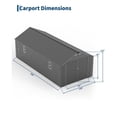 thumbnail image 7 of Grey Vertical Steel Roof Enclosed 12*25FT Metal Carport Garage, 7 of 7