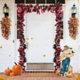 thumbnail image 6 of Thanksgiving Fall Decoration for Home 9.84ft Artificial Fall Maple Leaves Fall Leaf Garland Wall Hanging Greenerys Decorative Plants Black Halloween Rattan for Home Wedding Fireplace Christmas, 6 of 6