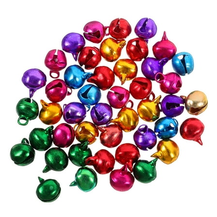 100pcs Jingle Bells for Decoration with Assorted Color Metal Accessories Great for DIY Crafts and