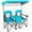 Blue, variant on Gymax Folding 2-person Camping Chairs Double Sunshade Chairs w/ Canopy Turquoise
