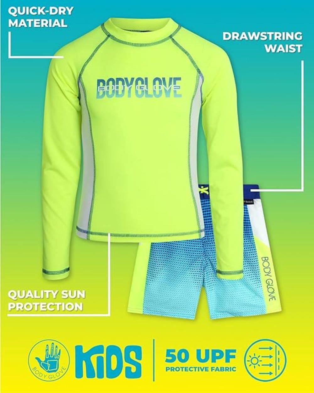 Body Glove Jungen Rashguard – Langarm-Shirt Mit UV-Schutz Für Wasser-Sport