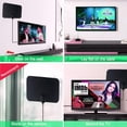 thumbnail image 3 of Alta Ganancia Hd Tv Dtv Box Antena De Tv Digital Enchufe De La Ue 50 Millas Booster Activo Interior Antena Hd Diseño Plano 25Db sonducket EL012271-00, 3 of 6