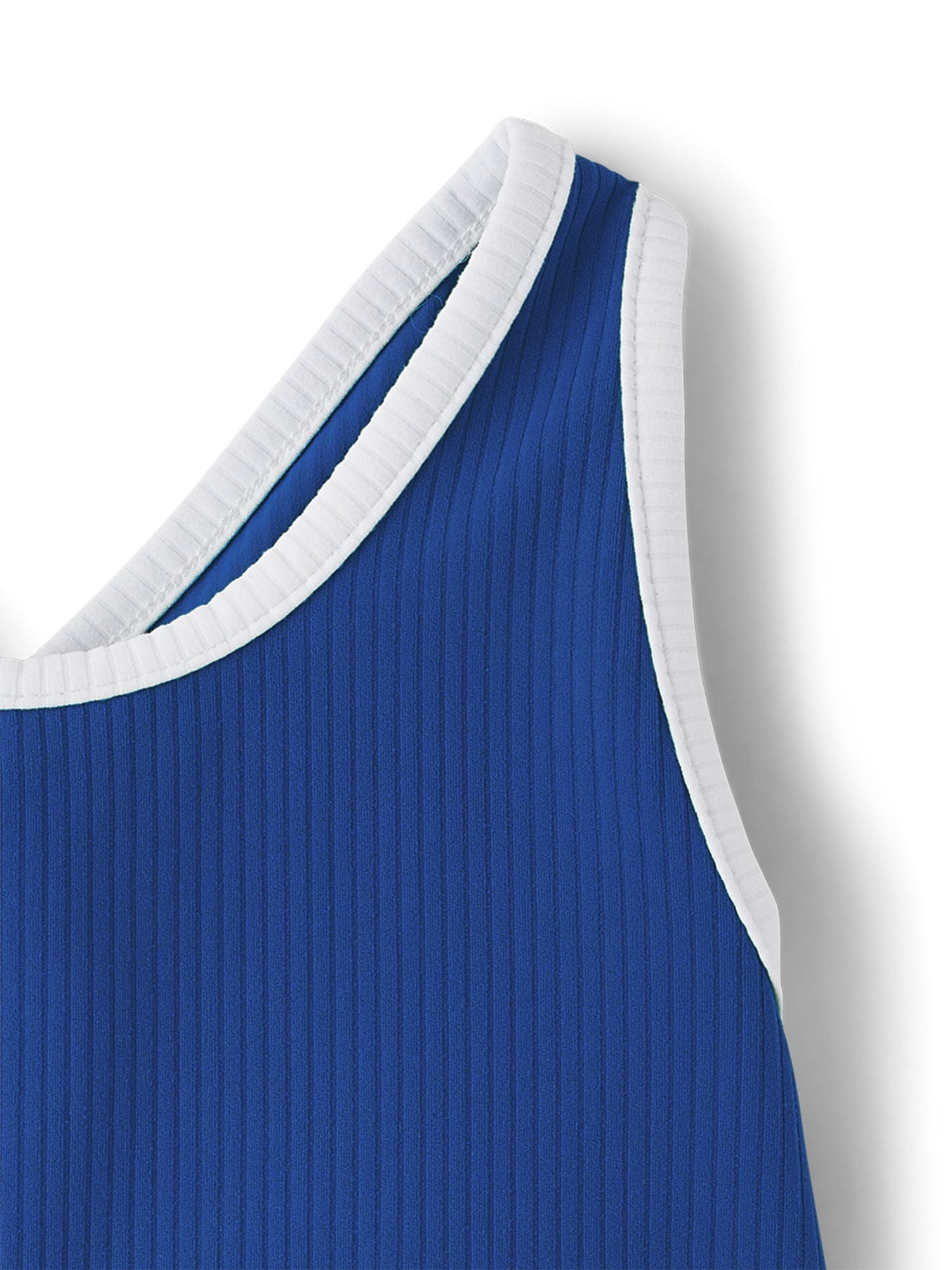 The Children's Place Girls Sleeveless Contrast Ribbed Cross Back Tank Top, Sizes XS-XXL