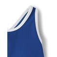 thumbnail image 3 of The Children's Place Girls Sleeveless Contrast Ribbed Cross Back Tank Top, Sizes XS-XXL, 3 of 3