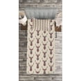 thumbnail image 3 of Ambesonne Deer Quilted Bedspread Set 2 Pcs, Ornate Pattern, Twin Size, Multicolor, 3 of 3
