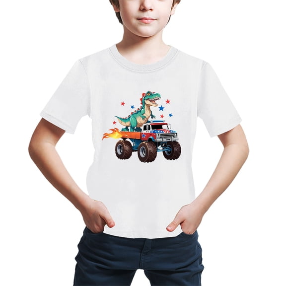 Ketyyh-chn99 Boys 4th of July Cute Patriotic T-Shirt Boys 4th of July Shirt American Flag T-Shirts for Kids Toddler Patriotic Tee Tops Girls Independence Day Outfit Size for 3-4 Years,White