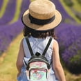 thumbnail image 2 of CRAFTHROU 1PC Rucksack Bag for Women Outdoor Traveling Pink PU Satchel with Sequins, 2 of 4