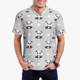 thumbnail image 1 of Balery Panda Bear Camisa Polo de Hombre con Estampado, de Manga Corta y Tejido Medio, Camisa Tipo Golf Polo-XX-Large, 1 of 6