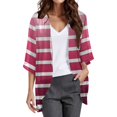 thumbnail image 2 of KALE Cardigan Sweaters for Women Floral Print Puff Sleeve Buttons Cardigan Cover up Casual Blouse Tops Pink, 2 of 4