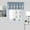 Light Blue, variant on Woven Trends Geometric Chevron Light Filtering, Modern Living Room Half Rod Pocket with 100% Polyester, 3-Piece Window Kitchen Tier Pair Panels and Valance Set 58 x 14 Inches, Charcoal