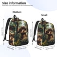 thumbnail image 2 of Disketp Jungle Hat Bear Mochila de Lona Estampada, Mochila Escolar de Viaje Ligera para Estudiantes y Portátil-Small, 2 of 5