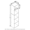 thumbnail image 5 of Furinno PASIR Book Shelf, 5-Tier Modern Bookshelf, Open Shelves Bookcase 9 x 12 x 52, for Living Room, Bedroom, Home Office, Darkwood, 5 of 5