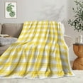 thumbnail image 2 of Yellow Throw Blanket, Soft Cozy Microfiber Flannel Throw Blanket for Couch Bed Sofa, Warm Lightweight Blankets Home Decor for All Seasons 50x60 Inches, 2 of 5