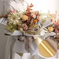 thumbnail image 4 of 20 Sheets Double Sided Golden Flower Wrapping Paper Waterproof Gift Packaging Florist Bouquet Wraps, 58X58cm, 4 of 5