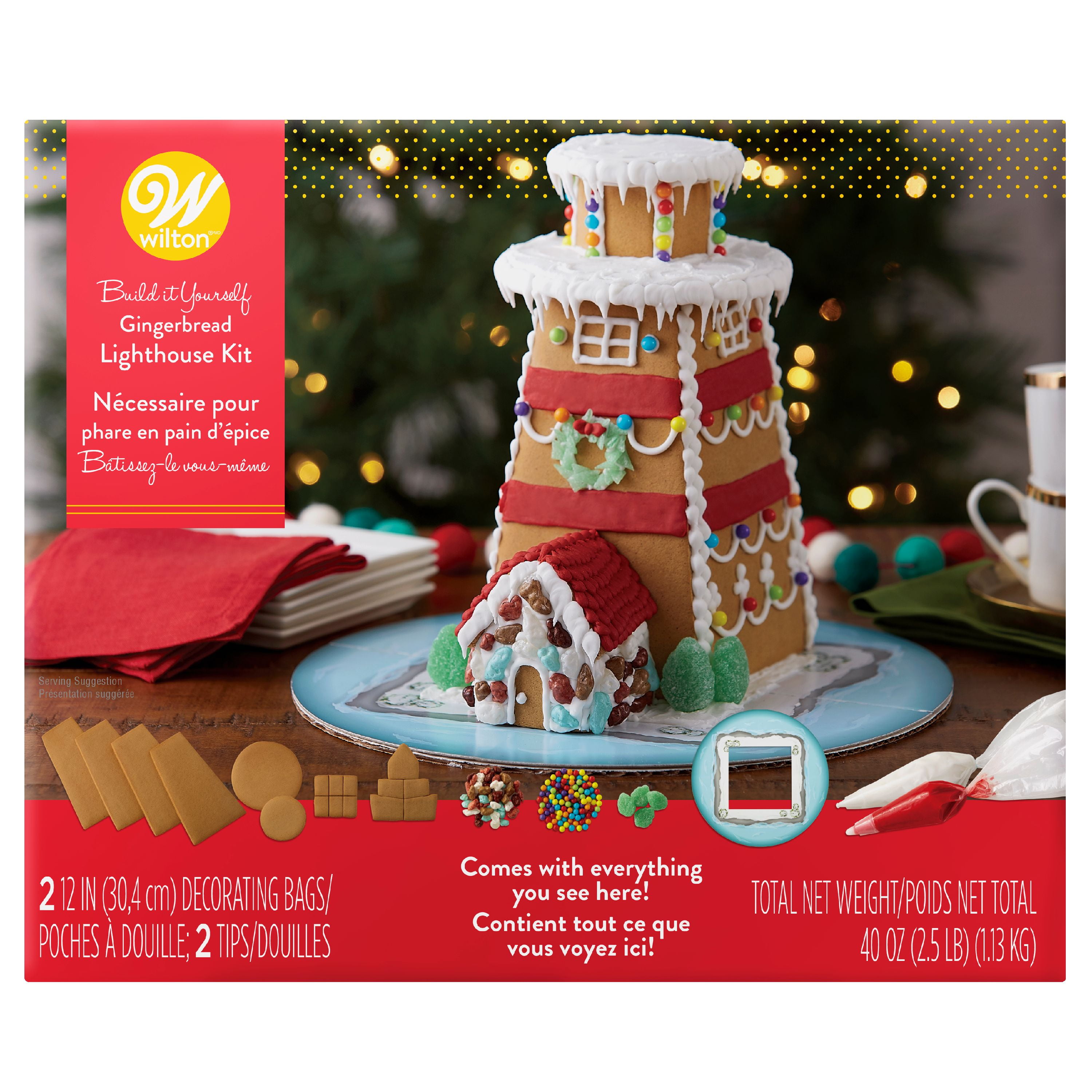 Wilton Build It Yourself Gingerbread Lighthouse Decorating Kit