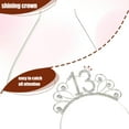 thumbnail image 4 of Sonducket Faja de cumpleaños de tela Mikccer en oro rosa, accesorio elegante y delicado para niñas, fácil de usar Accesorio para el cabello 13 años, 4 of 6
