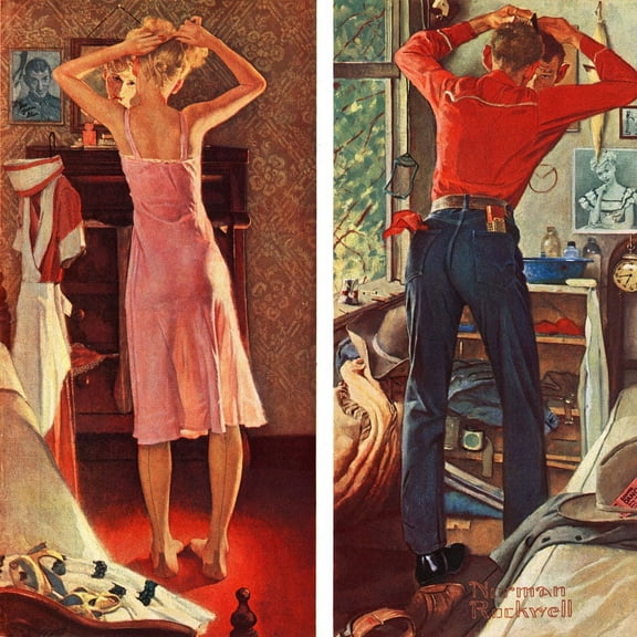Marmont Hill "Before the Date" by Norman Rockwell Painting Print on Canvas