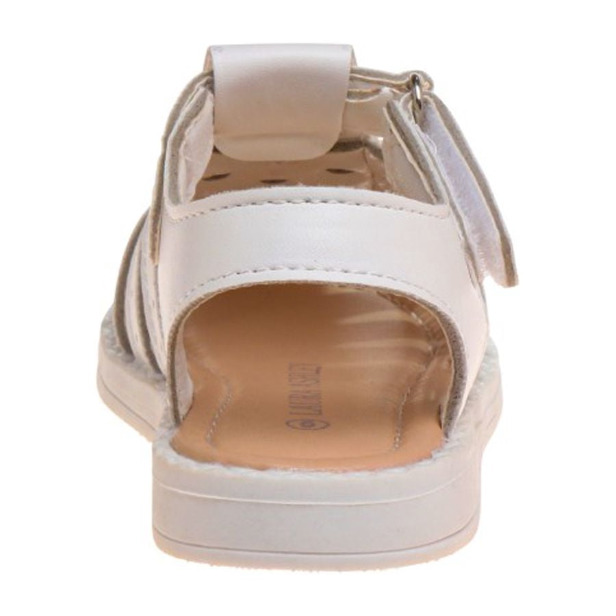 Laura Ashley Flower Detail Closed Toe Toddler Girl Fisherman Style Sandals