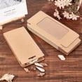 thumbnail image 6 of BENECREAT 20 Pack Kraft Paper Boxes with Clear Window 7x3.5x0.6" Brown Gift Packaging Boxes for Bakery Cookies Cake Candy Wedding Party Favors, 6 of 6