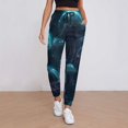 thumbnail image 2 of Women's Sweatpants, Ice Blue Light Spot Jellyfish Baggy Sweatpants Joggers for Women, Fall Outfits for Women 2024 Lounge Yoga Athletic Workout Pants with Pockets, 2 of 7
