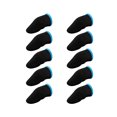 thumbnail image 1 of 10Pcs Anti-Transpiration Respirant Mobile Contrôleur de Jeu Tactile Doigt Manche-Bleu Noir, 1 of 5