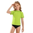 thumbnail image 4 of TGPMGRZ Boys Short Sleeve Rash Guard Swim Shirts UPF 50+ Sun Protection Swimwear Tops Light Green 11-12 Years, 4 of 5