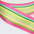 thumbnail image 2 of The Ribbon People Pink, Green and Blue Striped Grosgrain Woven Craft Ribbon 2" x 55 Yards, 2 of 3