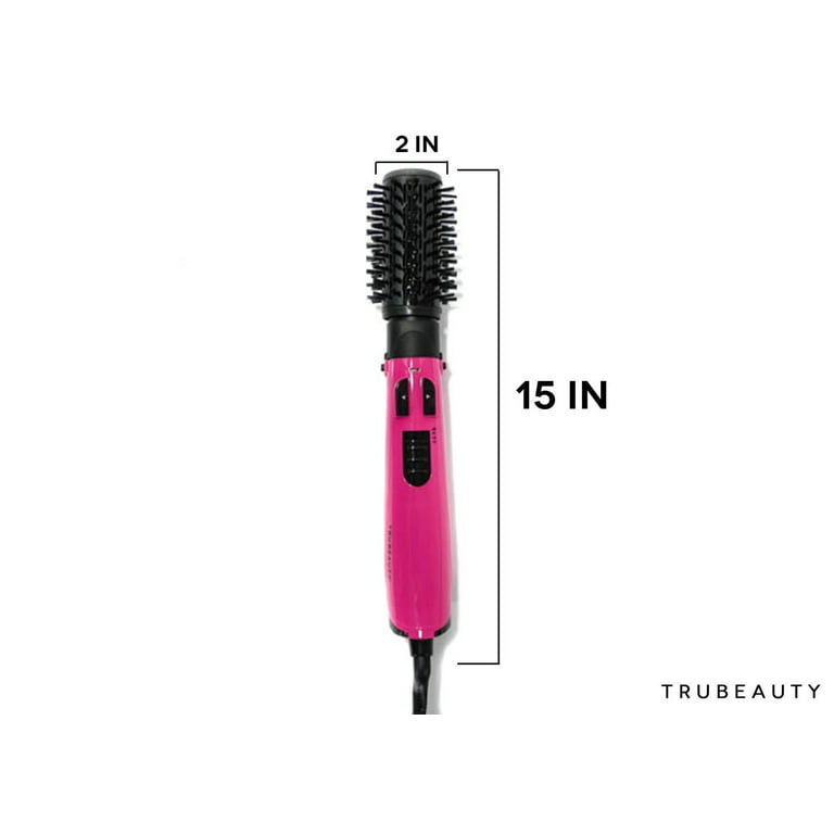 New Gem hot air brush pink,360°swirl cord adjustable heat settings.cool  tip.