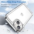 thumbnail image 5 of Case for iPhone 14 Plus Case Slim Dropproof [Defend from Drop/Scratch/Slip/Fingerprint] Clear Acrylic Hard Back Soft TPU Bumper Hybrid Phone Cover for iPhone 14 Plus-Crystal Clear, 5 of 14