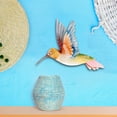 thumbnail image 2 of Eangee Home Design Hummingbird Wall Decor White Red And Blue, Capiz and Metal, Indoor / Outdoor Safe, 12x1x12 Inches, 2 of 5