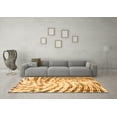 thumbnail image 3 of Ahgly Company Indoor Square Abstract Orange Modern Area Rugs, 3' Square, 3 of 4
