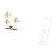 thumbnail image 5 of Figura decorativa de metal con flores y hojas, escultura acrílica redonda, para mesa auxiliar, decoración del hogar, multifuncional, ideal para sala d, 5 of 8