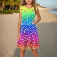 thumbnail image 2 of LNWUY Toddler Girls Fashion Star Printed Fly Sleeve Dress Summer Kids Dresses Sleeveless Round Neck Dresses Multicolor 11 Years, 2 of 6