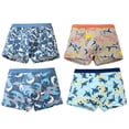 thumbnail image 4 of Shadoumai Boys Underwear 4 Pack, Toddler Boxer Briefs Soft Breathable Kids Shorts Boxer, 4 of 4