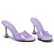 thumbnail image 3 of Pantuflas de tacón alto con punta abierta y tacón de cristal transparente bonito informal para mujer Wmkox8yii ytu830, 3 of 4