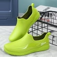 thumbnail image 3 of Mepaouo Men's Deck Shoes Waterproof Short Rain Boots Non Slip Rubber Fishing Garden Shoes(Green,9), 3 of 5