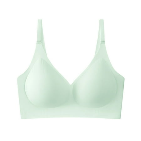Buy Two  Save More: Bra  Sostén  Women s Jelly Style Adhesive Sports Bra Without Steel Ring Solid Color Push Up Bra SOPATENOR Green M