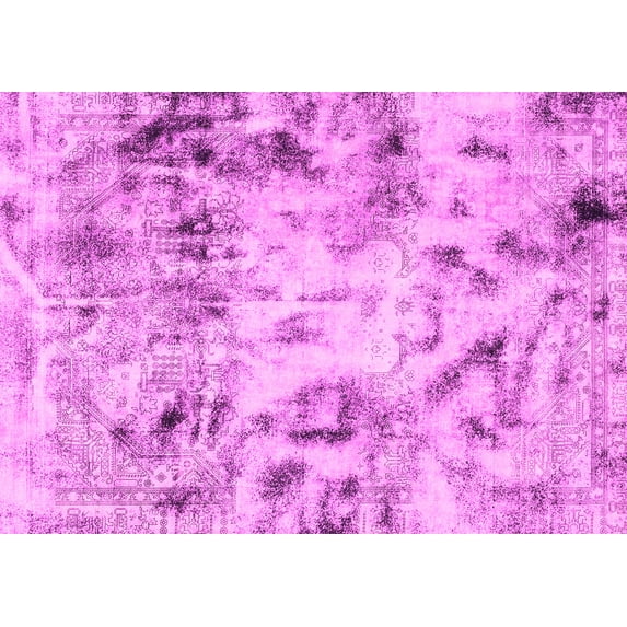Ahgly Company Indoor Rectangle Abstract Pink Modern Area Rugs, 8' x 12'