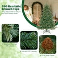 thumbnail image 3 of GOFLAME 6FT Pre-Lit Christmas Tree, Artificial Xmas Tree with 590 Branch Tips, 53 Pine Cones, 240 Warm White LED Lights, 8 Lighting Modes, Holiday Decoration Tree for Home, Shop & Office, 3 of 9