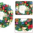 thumbnail image 4 of Widget Irfora Coronas de Navidad para puerta de entrada Corona de Navidad artificial de 19,7 pulgadas con piñas de pino, bayas, adornos de bolas de Navidad, decoraciones para festivales de Navidad, c, 4 of 6