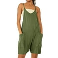 thumbnail image 3 of STARVNC Women V Neck Sleeveless Side Pocket One Piece Jumpsuit, 3 of 5