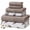 Brown, variant on 6-Piece Bath Towel Set, Aqua, Modern Threads