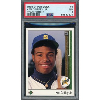 ken griffey jr rookie card graded Amazon.com: Ken Griffey Jr. PSA Graded Card Mystery Power Pack - 1 PSA Ken Griffey Jr. Card and 2 Packs of Cards Per Pack