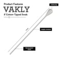 thumbnail image 2 of Large Oversized Swabs [Pack of 100] Extra-long 8" Cotton Tipped Applicators with, 2 of 5