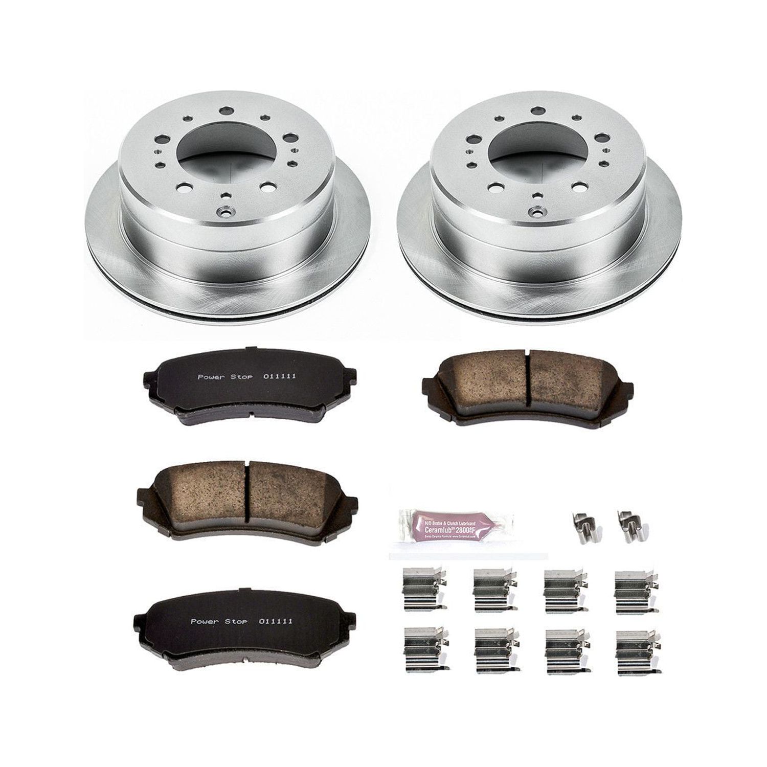 Power Stop Rear Stock Replacement Brake Pad and Rotor Kit KOE1134