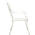thumbnail image 3 of vidaXL Ensemble Bistro 3 Pcs Aluminium Moulé Blanc, 3 of 5