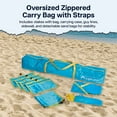 thumbnail image 5 of ECR4Kids Spacious 94.5" x 94.5" x 76.8" Beach Tents, Horizon Blue, 5 of 7