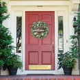 thumbnail image 2 of 20" Artificial Eucalyptus Wreath with Welcome Sign for Front Door, Porch, Window, Patio, Garden Decor (Style 2), 2 of 7